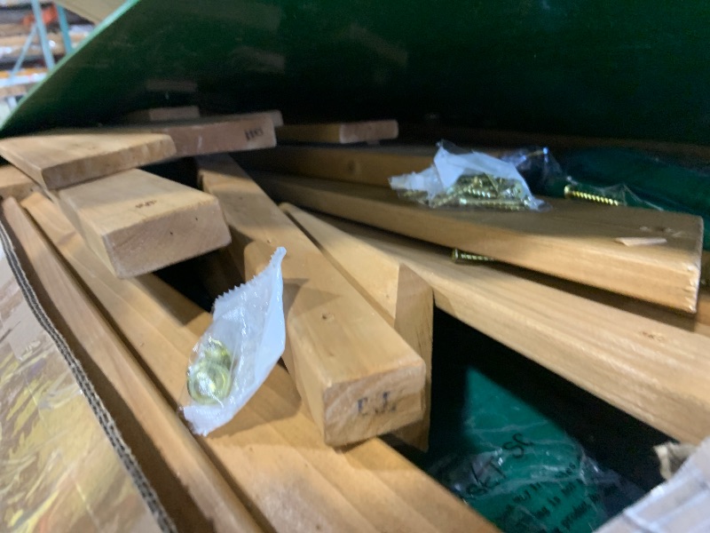 Photo 1 of Backyard Discovery Buckley Hill Cedar Wood Swing Set with Wave Slide, Play Deck, Rock Wall Ladder, Belt Swings, Chalkboard, Canopy Roof, Outdoor Playset