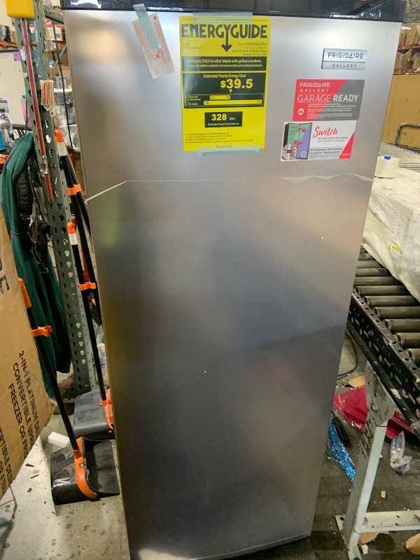 Photo 1 of Frigidaire 7.0 Cu. Ft. Upright Convertible Fridge/Freezer, Reversible Door, Removable Glass Shelves, Adjustable Controls, Platinum Finish