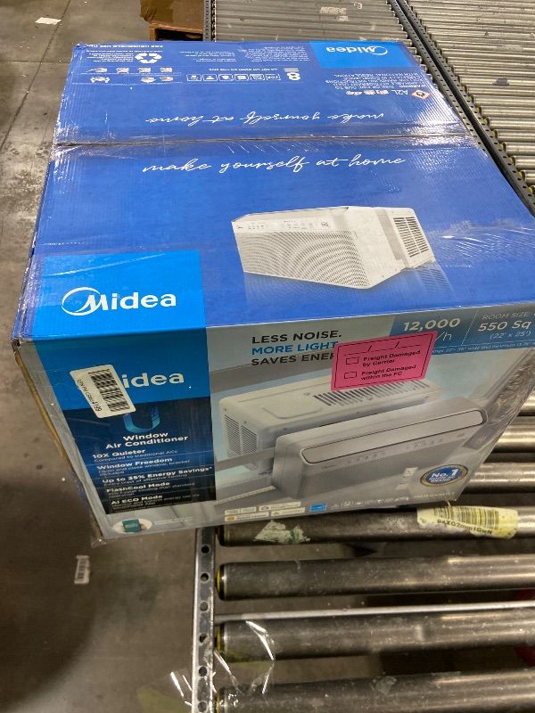 Photo 1 of Midea 8,000 BTU U Shaped Smart Inverter Window Air Conditioner - Cools 350 Sq Ft, Ultra Quiet with Open Window Flexibility - Alexa/Google Assistant Compatible - 37% Energy Savings, Remote (Updated)