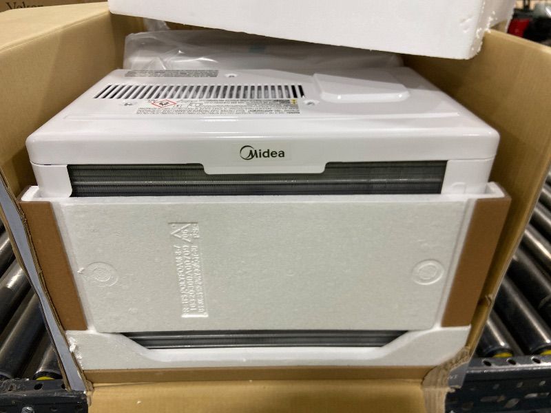 Photo 1 of Midea 8,000 BTU U Shaped Smart Inverter Window Air Conditioner - Cools 350 Sq Ft, Ultra Quiet with Open Window Flexibility - Alexa/Google Assistant Compatible - 37% Energy Savings, Remote (Updated)