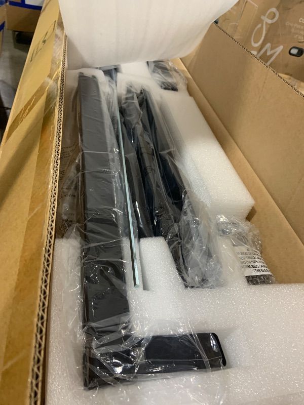 Photo 1 of Veken 63x23.6 Inch Large Electric Standing Desk, Heights Adjustable,Sit to Stand Up, Work Home Office Computer Table for Walking Pad, Wooden Desktop Desks, Black