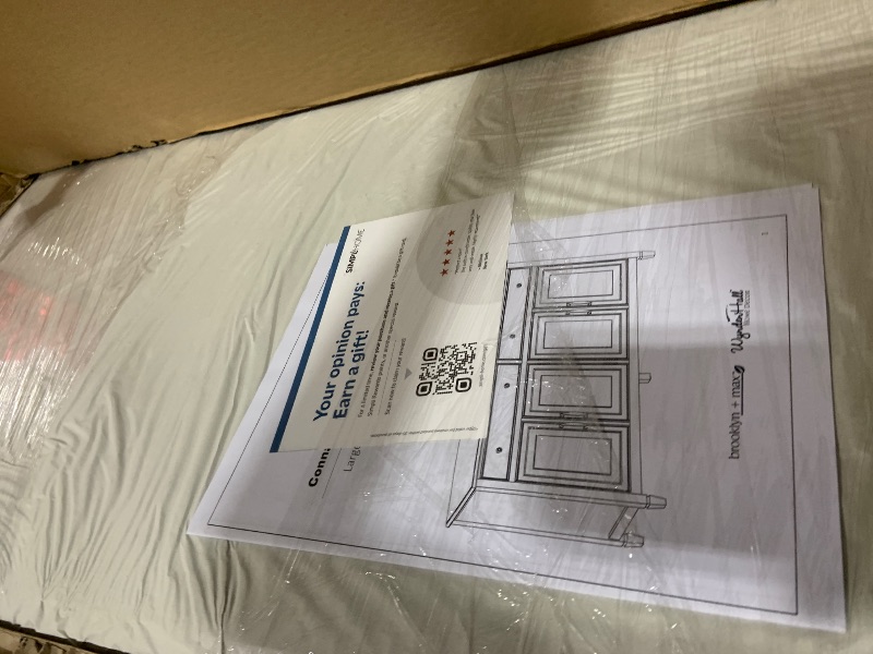 Photo 1 of SIMPLIHOME Connaught Buffet - 67 inch Wide Solid Wood 4 Door Sideboard Cabinet in Dark Chestnut Brown, Traditional Dining Room Storage for Kitchen or Living Room with 2 Drawers and Adjustable Shelves