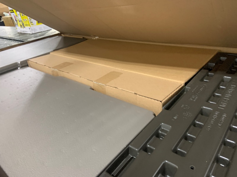 Photo 1 of Suncast 31 Cubic Feet Mega Tall Storage Cabinet with 3 Adjustable Shelves, Platinum Metallic & Slate – Garage or Basement Utility Resin Organizer with 75 Pound Capacity Per Shelf and Lockable Doors