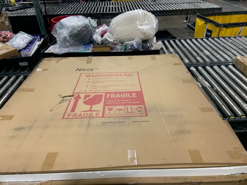 Photo 1 of Niccy 48 Inch LED Round Mirror with Light, Backlit/Front Lighted, Frameless LED Wall Mounted Bathroom Vanity Mirror, 3 Color Stepless Dimmable 3000K/4500K/6000K, LED Anti-Fog Lighted Bathroom Mirror