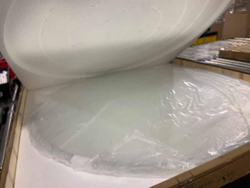 Photo 1 of Niccy 48 Inch LED Round Mirror with Light, Backlit/Front Lighted, Frameless LED Wall Mounted Bathroom Vanity Mirror, 3 Color Stepless Dimmable 3000K/4500K/6000K, LED Anti-Fog Lighted Bathroom Mirror