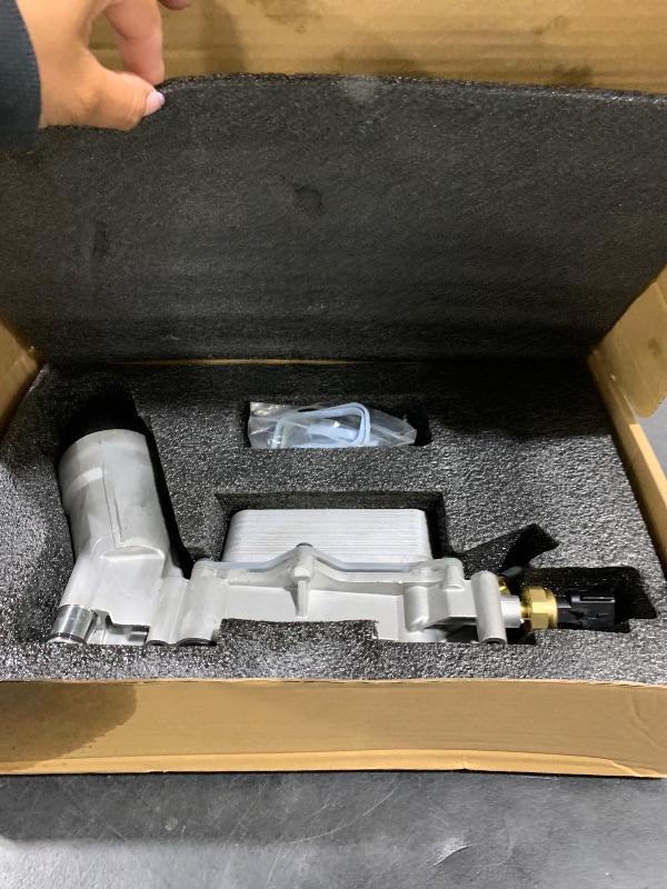 Photo 1 of 926-959 Upgrade Aluminum Engine Oil Cooler Oil Filter Housing for 2011-2016 Jeep Wrangler Grand Cherokee Dodge Challenger Charger Journey Caravan Durango Chrysler 200 300 Town Country Ram 3.6L 926-876