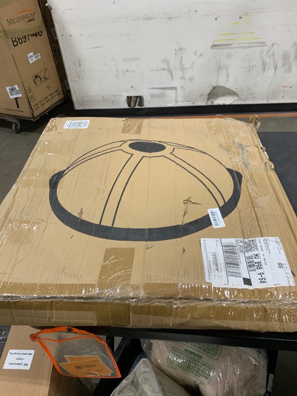 Photo 1 of ZELUS 25in. Balance Ball | 1500lb Inflatable Half Exercise Ball Wobble Board Balance Trainer w Nonslip Base | Half Yoga Ball Strength Training Equipment w 2 Bands, Pump, Extra Ball Included (Black)