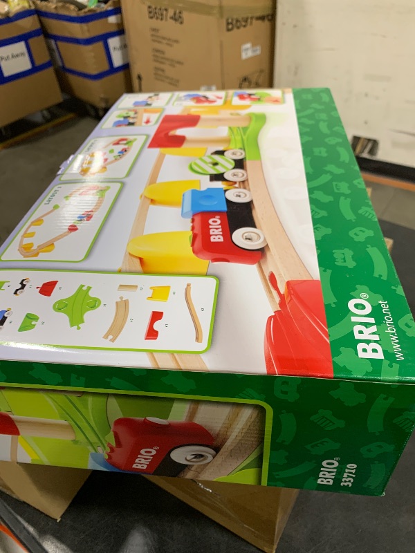 Photo 1 of BRIO World 33710 - My First Railway Battery Operated Train Set | 25 Piece Wood Train Set for Toddlers | Inclusive of Accessories and Wooden Tracks | Certified by Forest Stewardship Council