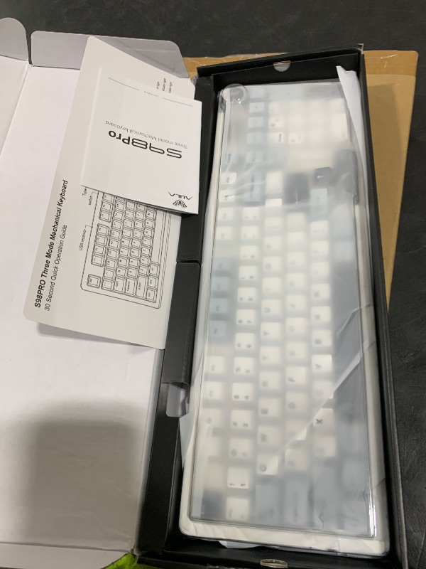 Photo 1 of AULA S98 Pro Wireless Mechanical Keyboard,Smart Screen & Knob,Tri-Mode BT5.0/USB-C/2.4GHz Creamy Keyboard,Pre-lubed Linear Switches,Hot Swappable RGB Backlit Computer Gaming Keyboards
