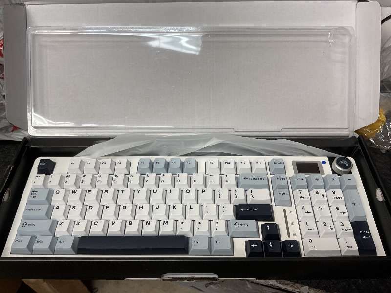 Photo 1 of AULA S98 Pro Wireless Mechanical Keyboard,Smart Screen & Knob,Tri-Mode BT5.0/USB-C/2.4GHz Creamy Keyboard,Pre-lubed Linear Switches,Hot Swappable RGB Backlit Computer Gaming Keyboards