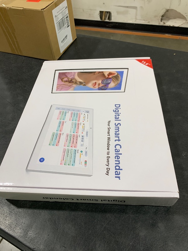 Photo 1 of HOOCEN 15.6 Inch Smart Digital Calendar with FREE APP for Fridge & Wall Touch Screen, Magnetic Refrigerator Mount, Electronic Planner for Office Desk, Auto Sync Schedules, Family Chore Chart, White