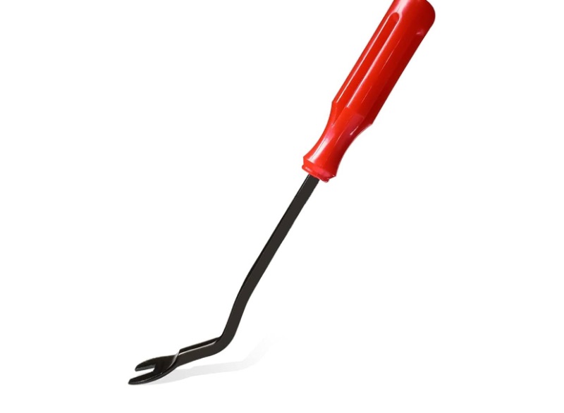 Photo 1 of 1 Pcs Fastener Remover Car Panel Door Window Tool Clip Puller Rivet Removal Tool Auto Trim Removal Tool for Trim Panels, Plastic and Metal Clips, Car Door Panels (Red)
