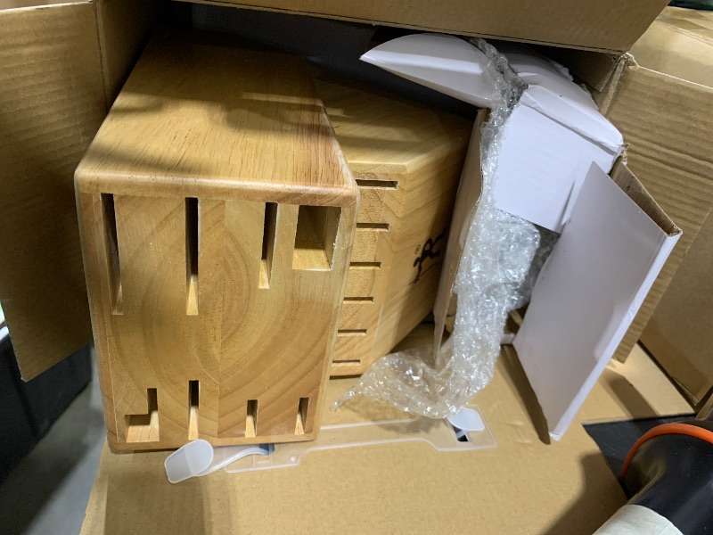 Photo 1 of HOSHANHO 16-Piece Knife Set with Block, Ultra Sharp High Carbon Powder Steel Knife Block Set, Chef Knife Set Professional Kitchen Knives Set with Sharpener and Pakkawood Handle