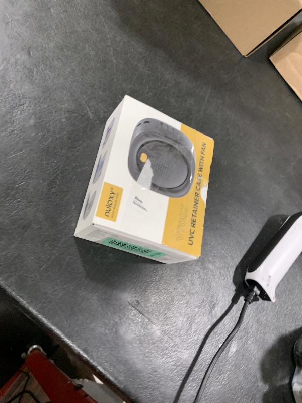 Photo 1 of Nulaxy UVC Retainer Case with Fan, Magnetic Closure Aligner Case Includes Vent Holes and Mirror, Portable Retainer Box with Removal Tool and Brush, White