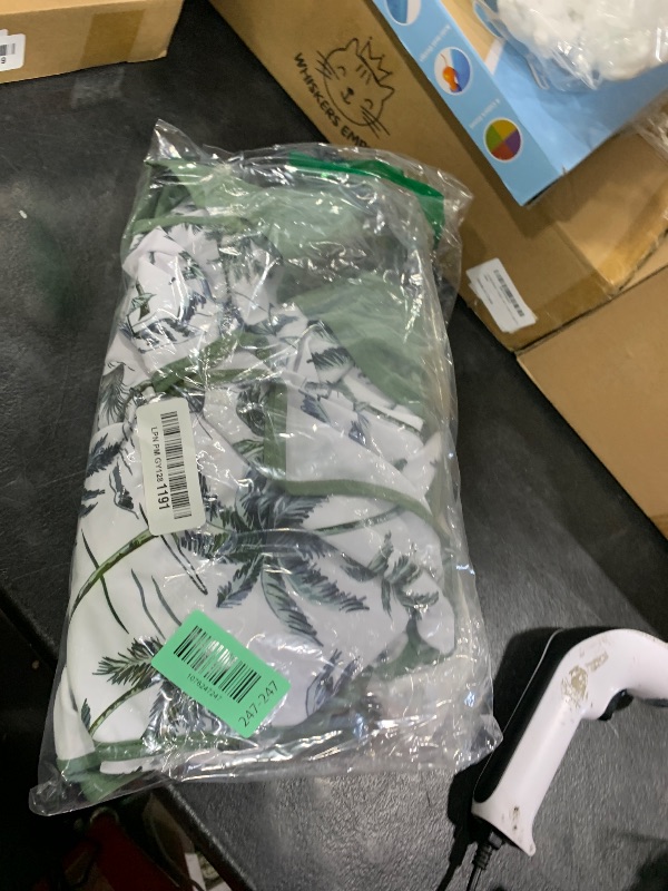 View 2 of *****USED*****Daci Green Palm Tree Women 3 Piece Tankini Swimsuits - Tummy Control Tank Top with Bra Modest Bathing Suit with Pockets Boyshorts Bottom 2026 18W