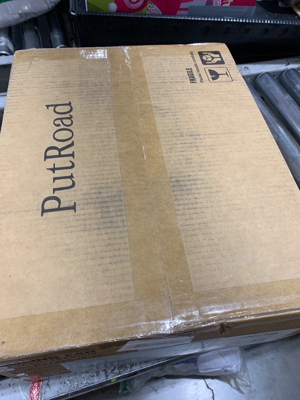 Photo 1 of putroad 42 Inch Ceiling Fans with Lights and Remote, Low Profile Ceiling Fan with Light Flush Mount, Reversible, 6 Speeds, 3CCT Dimmable White Ceiling Fan for Bedroom Dinning Room Indoor