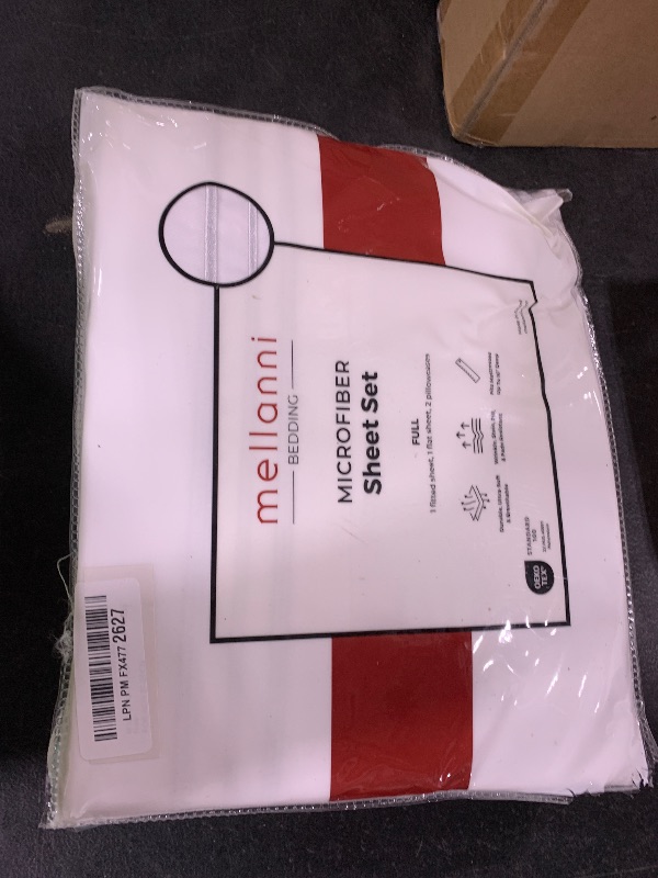 Photo 1 of Mellanni Full Sheets Set - 4 PC Iconic Collection Bedding - Hotel Luxury, Extra Soft, Cooling Bed Sheets - Wrinkle, Fade, Stain Resistant (Full, White)