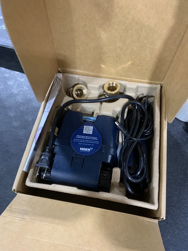 Photo 1 of Moen Flo 3/4-inch Smart Water Shut Off Valve, Smart Home Water Monitor Leak Detector, Wifi Connected, App Enabled Flow Meter and Shutoff, 900-001