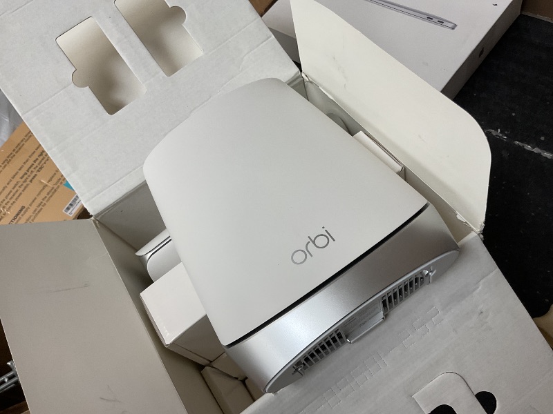 Photo 1 of NETGEAR Orbi Cable Modem Router Combo Mesh System (CBK752) DOCSIS 3.1 – AX4200 WiFi 6 (4.2 Gbps) – Certified with Xfinity (up to 900Mbps, Spectrum & Cox (up to 1Gbps) – Covers 5,000 sq.ft.