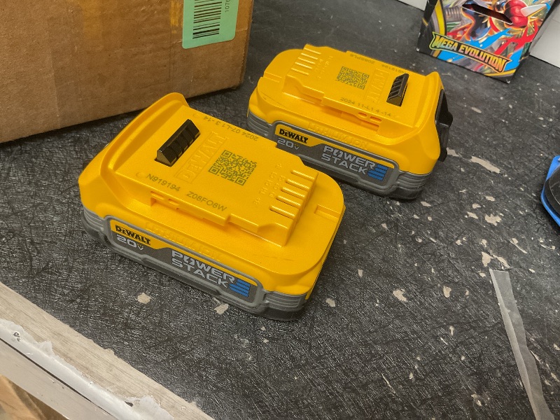Photo 3 of DEWALT 20V MAX POWERSTACK Lithium Ion Battery 2 Pack (DCBP034-2)