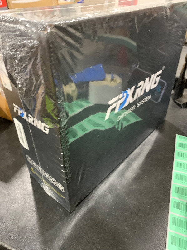 Photo 1 of FPXRNG Black Shower Faucet Set, Rainfall Shower System with Square Shower Head and Handle Set, Wall Mounted Shower Fixtures, Full Metal Trim Repair Kit 10 inch Matte Black (With Shower Valve)