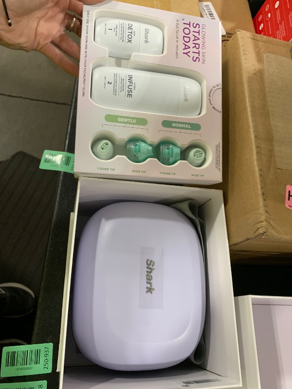 Photo 1 of Shark FacialPro Glow at-Home Hydro-Powered Facial System with DePuffi Hot & Cold Therapy – Professional Spa Skincare Device for Pore Cleansing, Hydration, & Radiant Glow, Lilac, FH320PL
