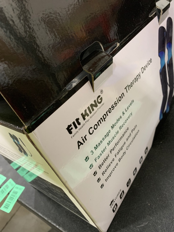 Photo 1 of FIT KING Air Compression Leg and Foot Boots Massager for Circulation from Foot to Thigh to Relieve Pain, Swelling, Edema - Pressure Sensor & LCD Display & 3 Timer Optional