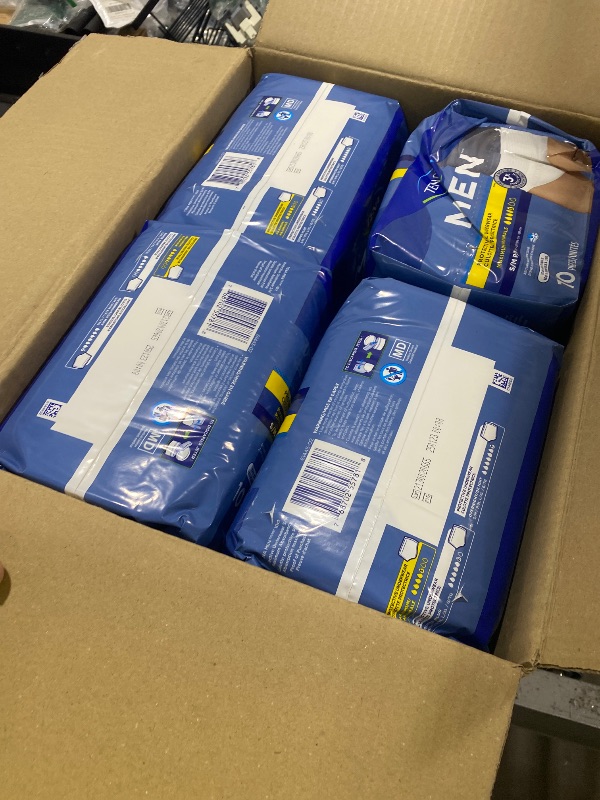 Photo 1 of Tena Protective Adult Incontinence Underwear for Men, Maximum, S/M, 80 Count (Waist Size 25in-34in)