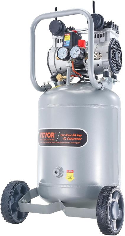Photo 1 of VEVOR 13-Gallon Air Compressor, 2HP, 4.6 SCFM@90PSI, Oil-Free Tank, 66dB Quiet Operation, Ideal for Tire Inflation, Woodworking, Auto Repairs, and Spray Painting (Maximum Pressure 125 PSI)
