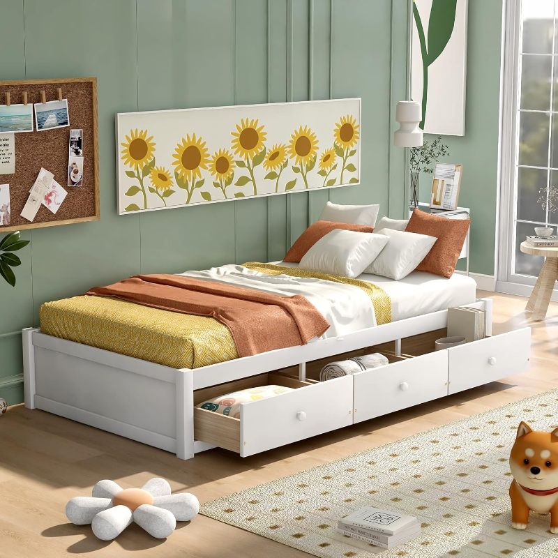 Photo 1 of ITEM IS MISSING PARTS. UNSURE WHAT PARTS ARE MISSING.------------------------twin platform bed