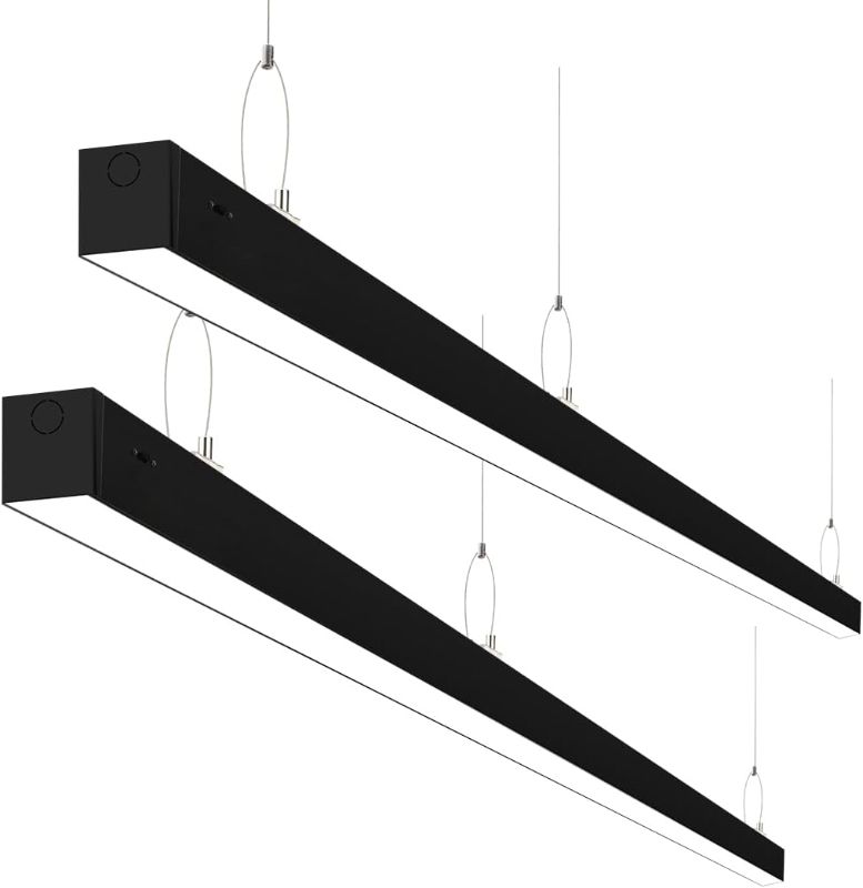 Photo 1 of kadision 8FT LED Linear Light, 100W 13000lm 3000K/4000K/5000K Selectable, 0-10V Dimmable Suspended Linear Light Fixture for Office Retail Showroom, ETL-Listed 2-Pack
