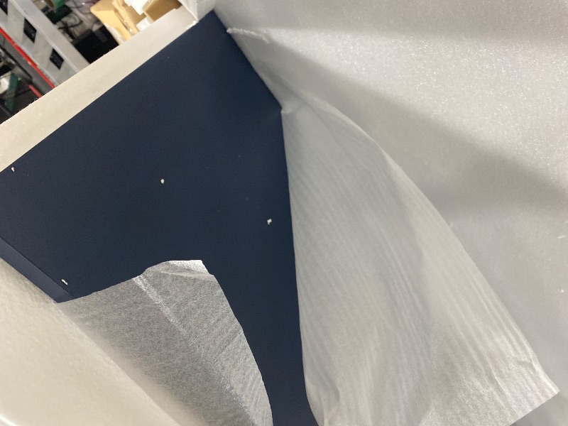 Photo 1 of missing multiple parts-----------------------------------------DKB Emilia 66" Midnight Blue Double Bathroom Vanity with Sink, 1.5" Edge Italian Carrara Marble Countertop, Rectangular Sinks, 4 Soft Close Doors, 6 Dovetail Drawers (partial sink only)