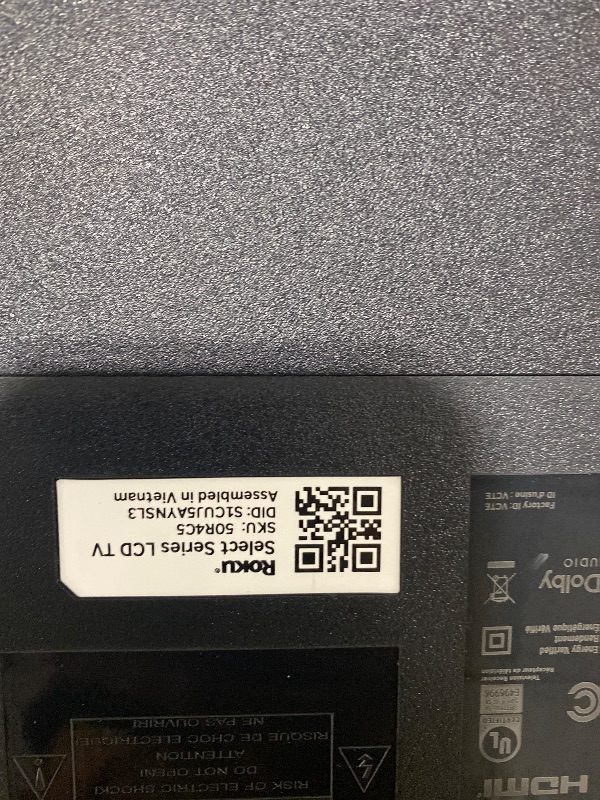 Photo 1 of Roku Smart TV – 50-Inch Select Series, 4K HDR TV – RokuTV with Enhanced Voice Remote – Flat Screen LED Television with Wi-Fi for Streaming Live Local News, Sports, Family Entertainment