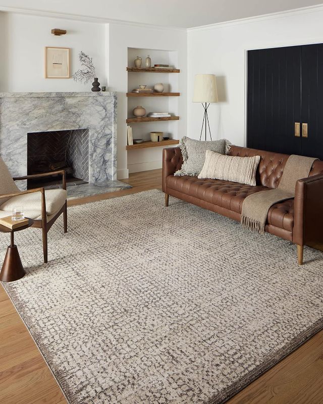 Photo 1 of Loloi Darby Collection DAR-04 Ivory/Stone 5'-3" x 7'-6" Area Rug
