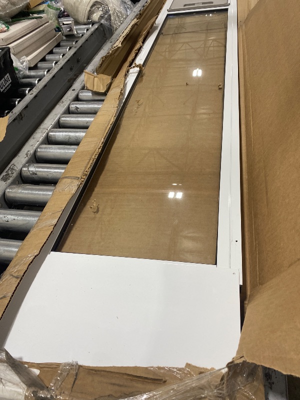 Photo 1 of **********MISSING PARTS*******
NIAOMAOGOU Dog Door for Sliding Glass Door, Adjustable Height 75 3/5" to 80", Aluminum Frame Sliding Door Dog Door Insert, Suitable for Large Dogs Up to 75 lbs(Large,White)