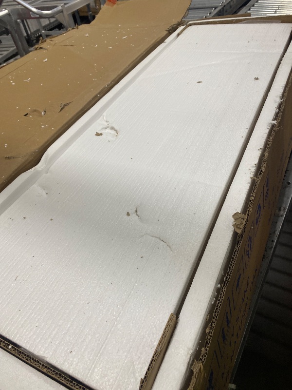 Photo 1 of KIMOLST Modern 86in TV Stand for Living Room, Fluted Design Entertainment Center with Adjustable Shelves,Media TV Console Table with Storage for Bedroom,Nature