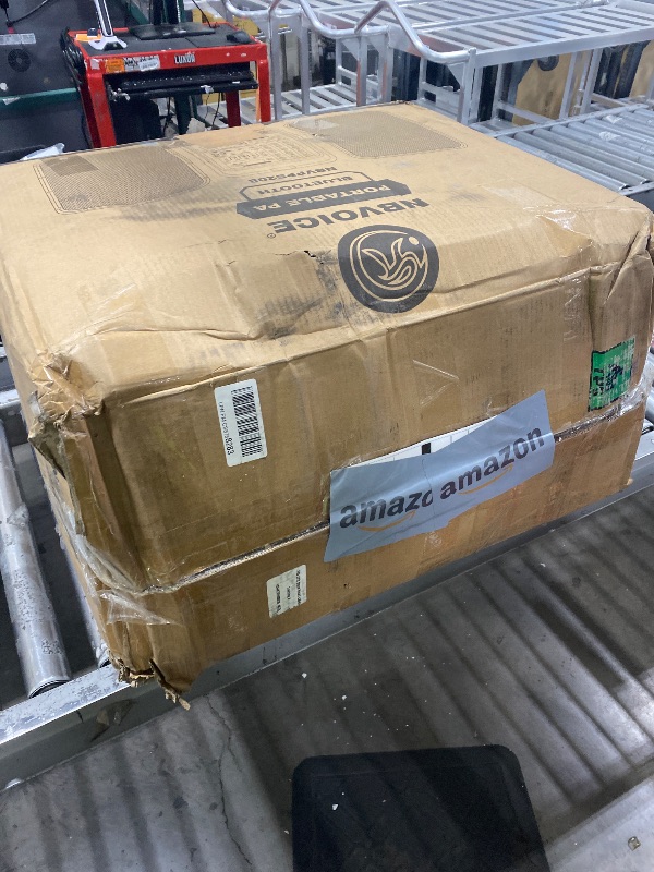 Photo 1 of NBVOICE Professional Portable All-in-One Integrated 2-Way PA System Fixed Setup, Suitcase Design w/ 8-Channel Mixer, 2 Speaker Stands, Bluetooth, Mic for Performances, Presentations