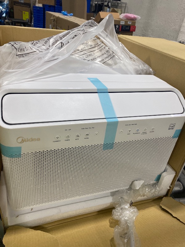 Photo 1 of Midea 12,000 BTU U Shaped Smart Inverter Window Air Conditioner - Cools 550 Sq Ft, Ultra Quiet with Open Window Flexibility - Alexa/Google Assistant Compatible - 35% Energy Savings, Remote (Updated)