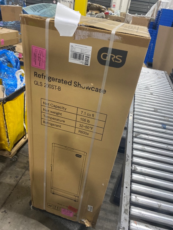 Photo 1 of GRS Commercial Display Refrigerator with Glass Door Lock | Cool Air Flow & Temperature | Beverage Cooler, Drink and Wine Fridge with Adjustable Display Shelf for Stores and Bars | Black, 7.1 Cu. Ft