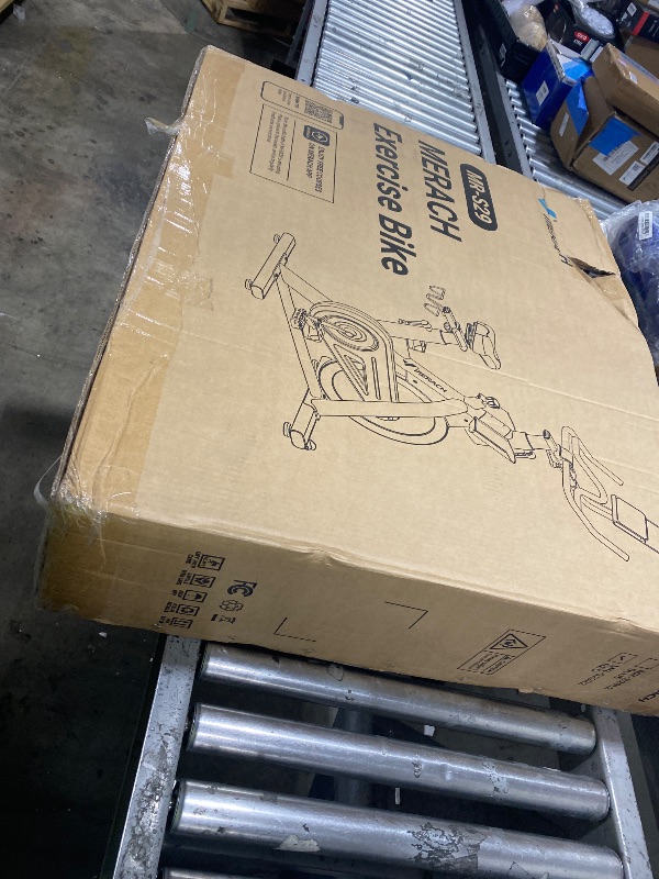 Photo 1 of Merach Magnetic Exercise Bike for Home Gym, Low Noise Stationary Bike with Soft Seat Cushion, Indoor Workout Bike with 350 lbs Weight Capacity, Spinning Bike with Self-Developed App, Tablet Mount