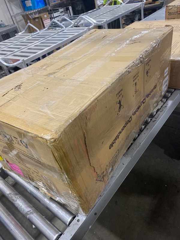 Photo 1 of Hydraulic Lift Table Cart, 1100lbs Capacity, 34.7" Lifting Height, Single Scissor Lift with Non-Slip Pad & Safety Guard Foldable Handle for Material Handling and Transportation, Yellow