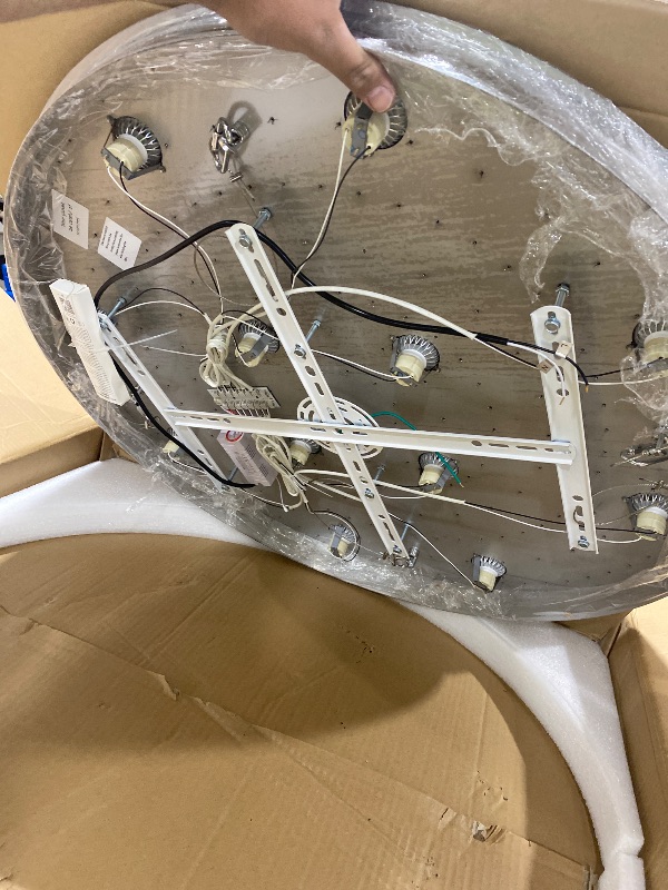 Photo 1 of Flashing God D40 x H110 Gold Raindrop Crystal Chandelier LED Dimmable Contemporary Chandelier Large Pendant Light for Entryway Stairway Foyer
