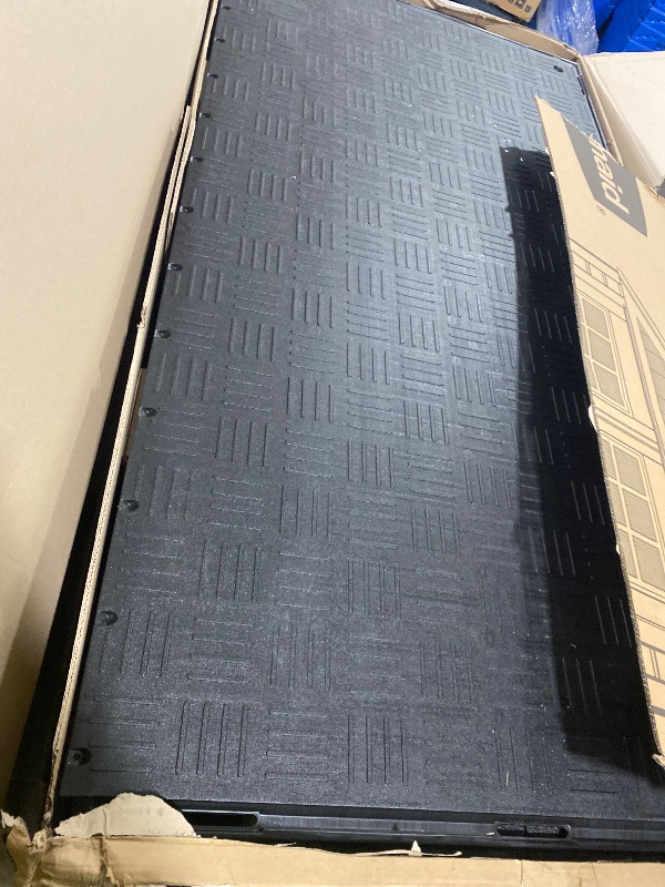 Photo 1 of Rubbermaid 7 Foot by 7 Foot Weatherproof Outdoor Storage Shed for Garden Tools and Lawn Machinery Organization with Lockable Double Door Sandstone