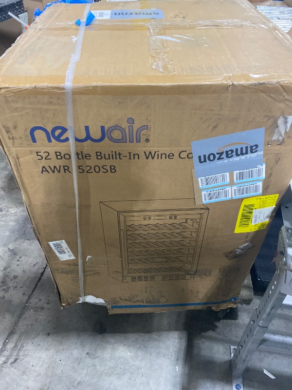 Photo 1 of NewAir 24" Wine Fridge for 52 Bottles | Built-In or Freestanding Wine Cooler Refrigerator with Glass Door | Precision Cooling, Slide-Out Shelves & Quiet Compressor System | Stainless Steel