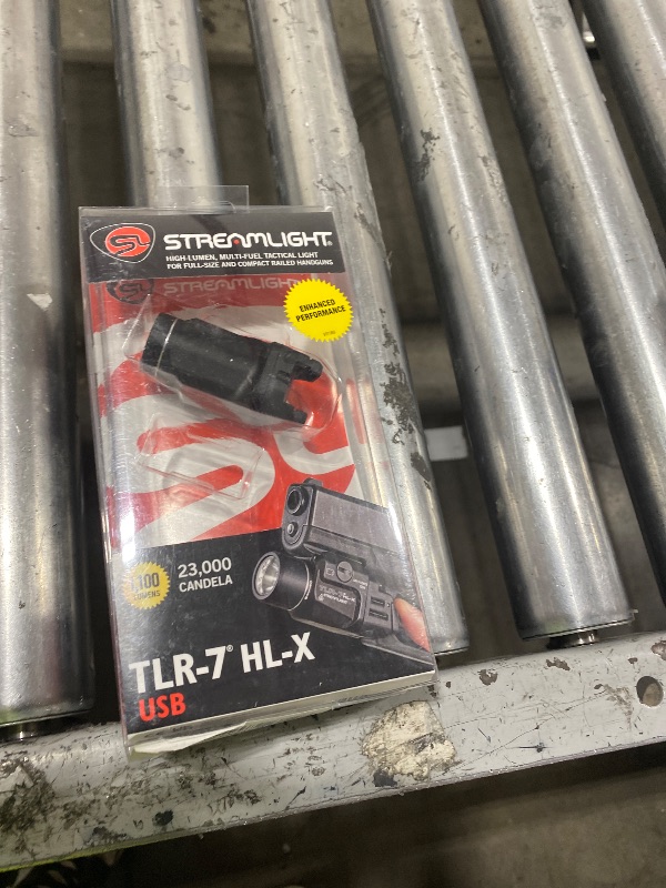 Photo 1 of **INCOMPLETE** Streamlight 69458 TLR-7 HL-X USB 1000-Lumen 22000-Candela Rechargeable Rail Mounted Weapon Light with Interchangeable High & Low Switches and Key Kit, Black
