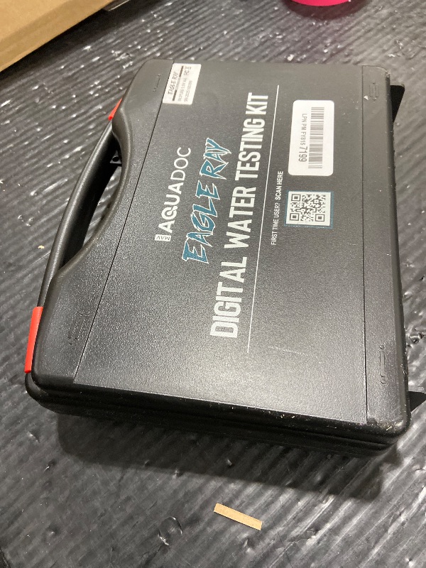 Photo 1 of Eagle Ray Digital Pool Water Test Kit by AquaDoc with Digital Water Tester and 30 Pool Test Strips for Chlorine, Bromine, Total Hardness, Cyanuric Acid, Alkalinity, and pH