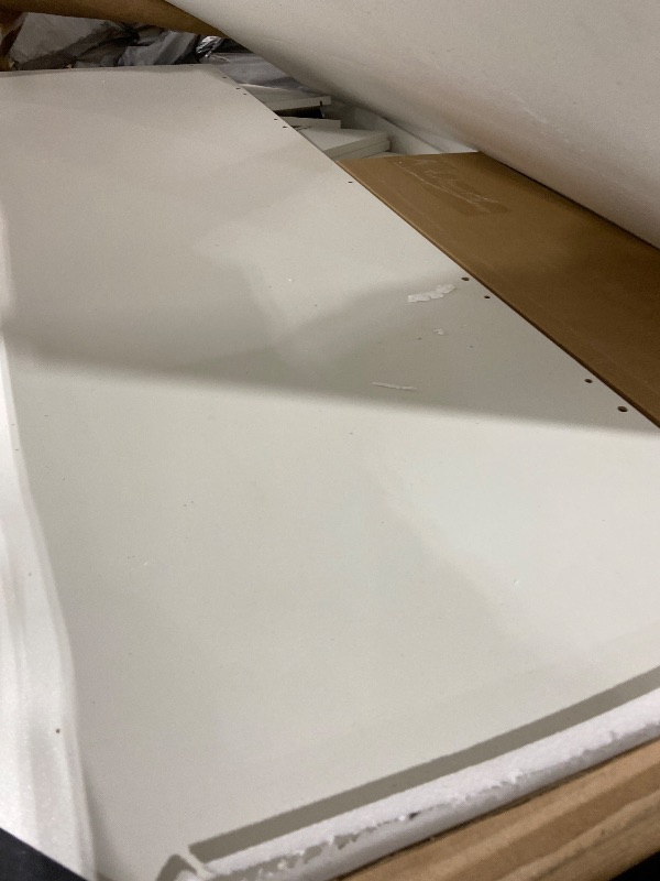 Photo 1 of LIVELYGLOW White Large Makeup Vanity Desk with Smart LED Mirror & Power Station, 43" Professional Dressing Table with 7 Drawers, 4 Open Shelves & Hairdryer Holder for Bedroom