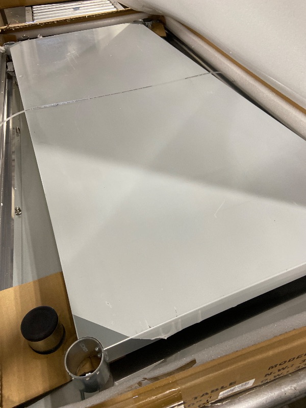 Photo 1 of Hally Stainless Steel Table for Prep & Work 30 x 60 Inches, NSF Commercial Heavy Duty Table with Undershelf and Galvanized Legs for Restaurant, Home and Hotel