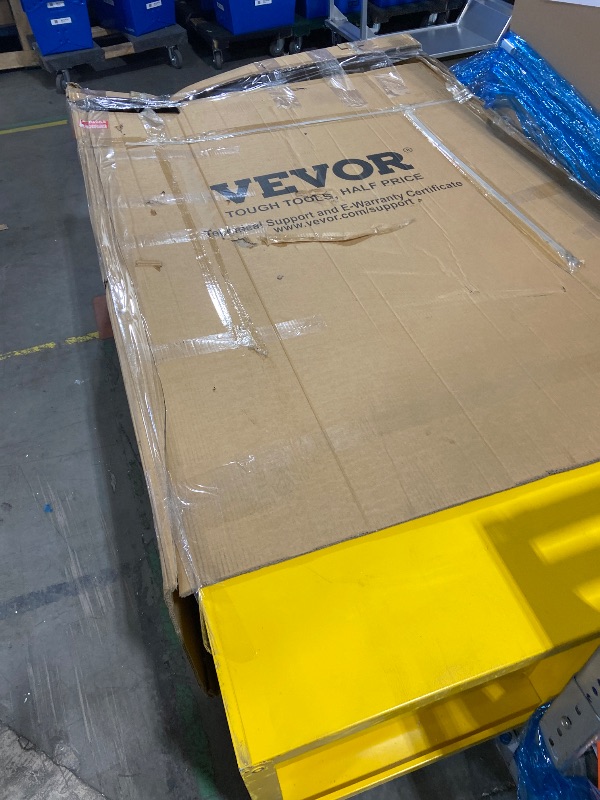 Photo 1 of VEVOR Flammable Cabinet 18" x 43" x 65", Cold-Rolled Steel Flammable Liquid Storage Cabinet, 45 Gal in Explosion Proof with 2 Adjustable Shelves 2 Manual Doors for Industrial Use, Yellow