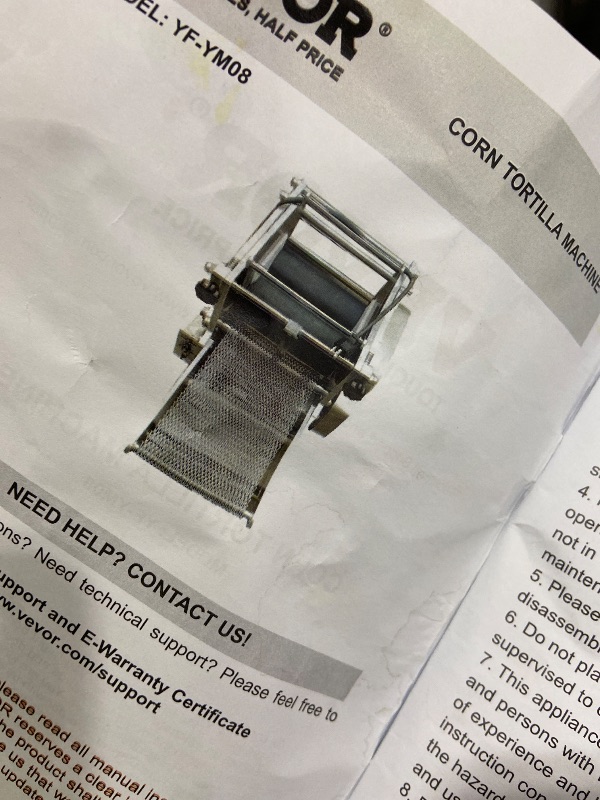 Photo 1 of Electric Tortilla Maker, 5.5 in. Automatic Corn Tortilla Machine, Non-Stick Chapatti and Roti Maker for Sopes, Gorditas
